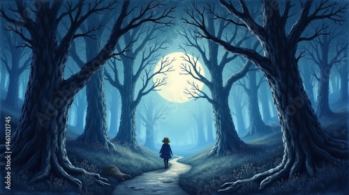 Moonlit Forest Exploration