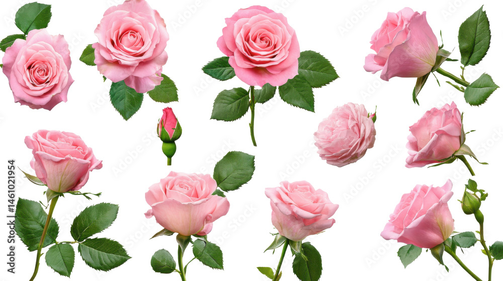 Seamless Pattern of Elegant Pink Roses with Green Leaves on Soft Background
Seamless Pattern of Elegant Pink Roses with Green Leaves on Soft Background
