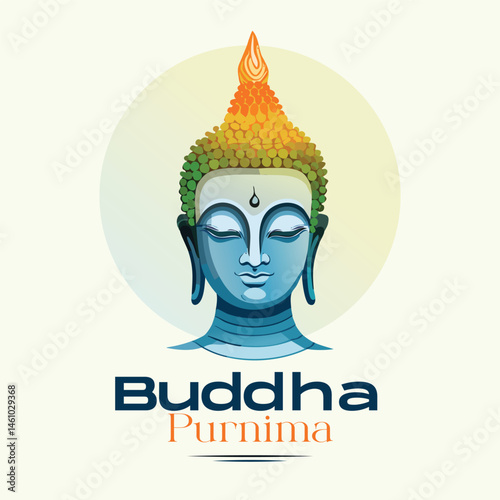 Happy Buddha Purnima Vector Art