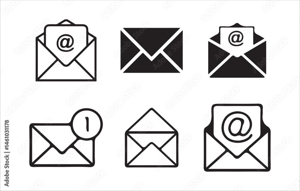 Mail icon set. email icon vector illustration eps 10 Mail icon set. email icon vector illustration eps 10