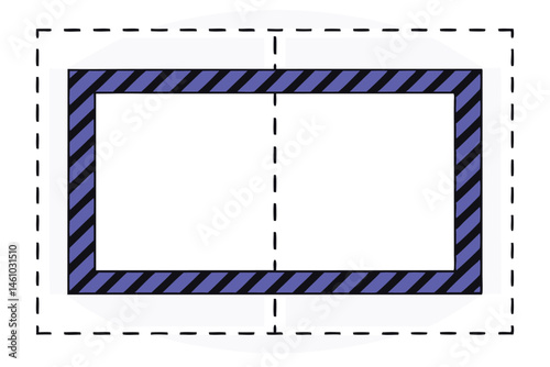 Horizontal Divider Frame Elements for DIY Scrapbook and Creative Compositions

