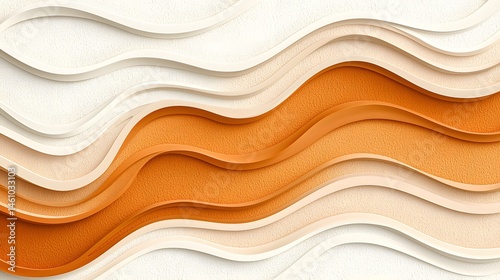Wallpaper Mural Abstract Warm Beige and Cream Swirls on White Background Torontodigital.ca