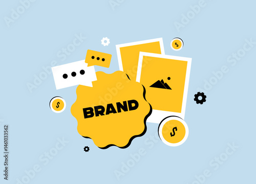 Storytelling in brands builds emotional branding through brand storytelling services, helping connect with customers, Storytelling boost trust and create a memorable message. Vector illustration