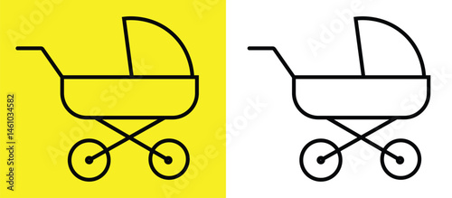 baby carriage vector icon. baby carriage icon vector
