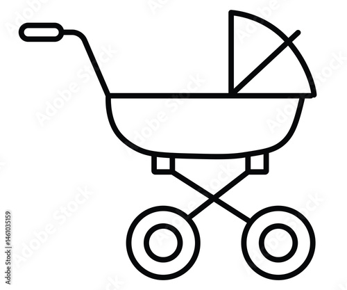 baby carriage vector icon. baby carriage icon vector
