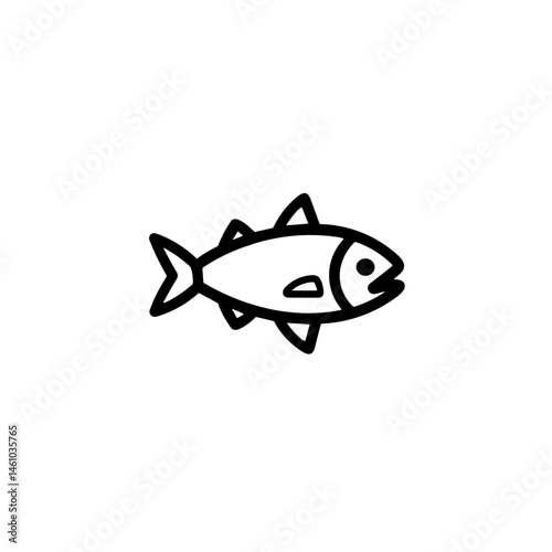 Obraz na płótnie Simple fish salmon black flat icon w salonie