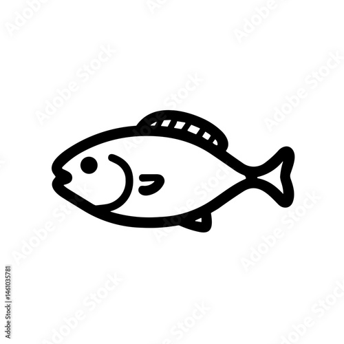 Obraz na płótnie Simple fish salmon black flat icon w salonie