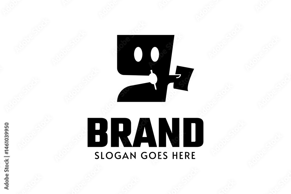 A piece of paper with a pen and notes logo design A piece of paper with a pen and notes logo design