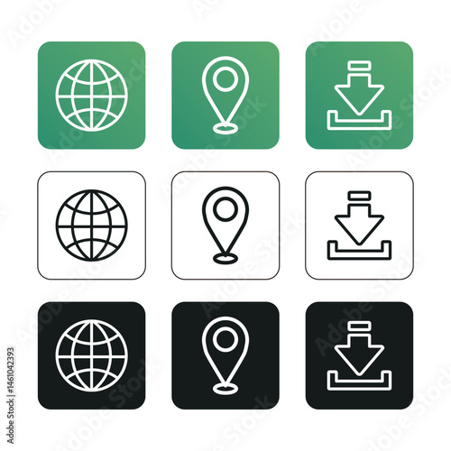 Vector Illustration UI Technology Icon Concept. Vector icon illustration