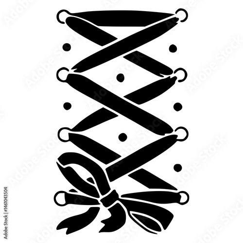 fashion corset ribbon vector