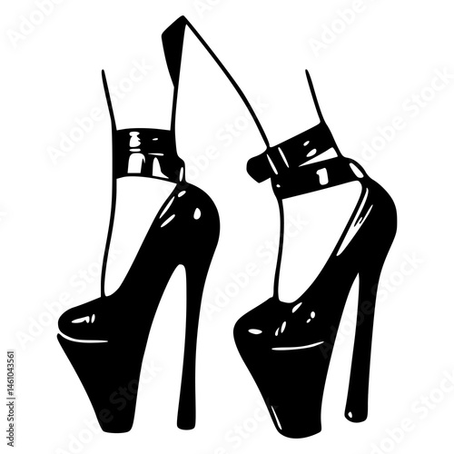 sexy high heel shoes vector art