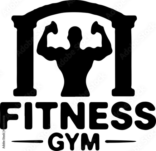  Fitness Gym man Iron Arch vector  