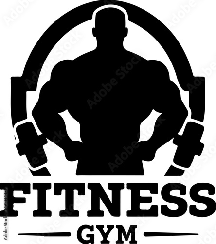  Fitness Gym man Iron Arch vector  