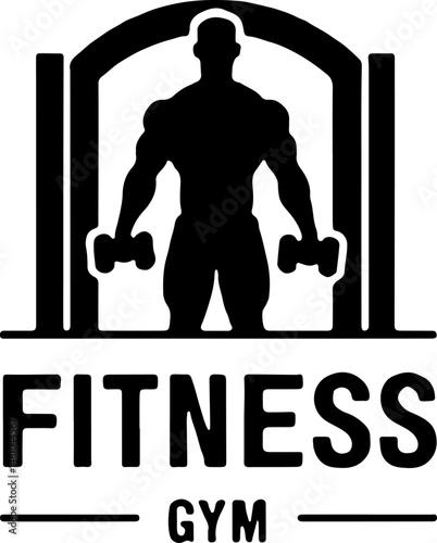  Fitness Gym man Iron Arch vector  