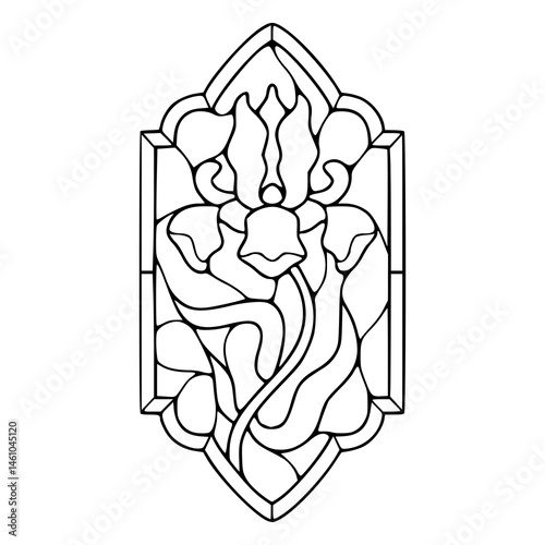 decorative flower window panel design