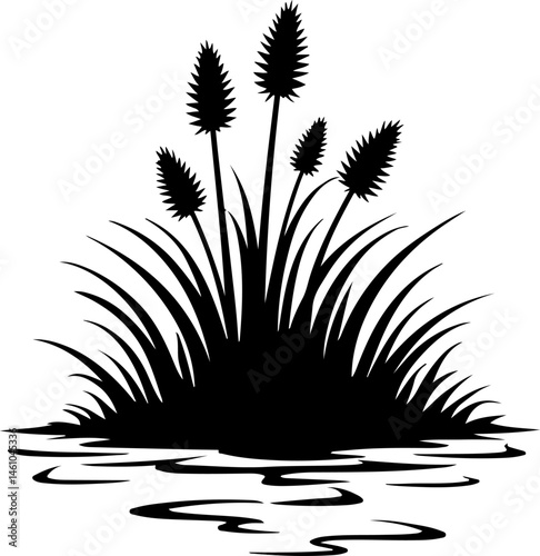 "Grass Silhouette Vector Set – Lawn and Turf Shapes Collection"