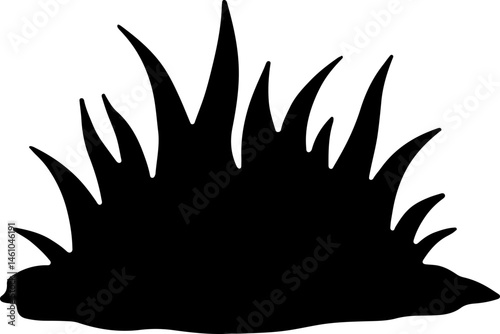 Grass Silhouette Vector Set – Lawn and Turf Shapes Collection"