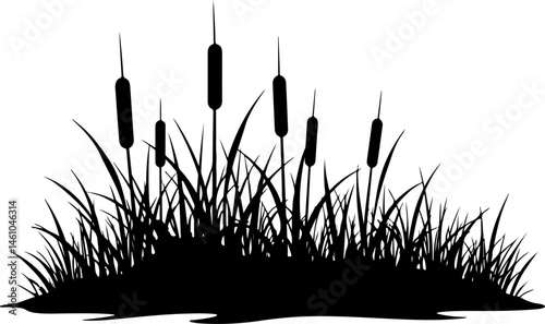 Grass Silhouette Vector Set – Lawn and Turf Shapes Collection"