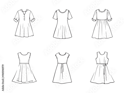 Linen Muse vector line drawing of graceful woman in minimal style