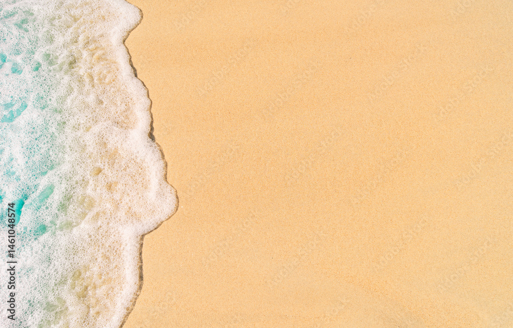 sand beach banner top view