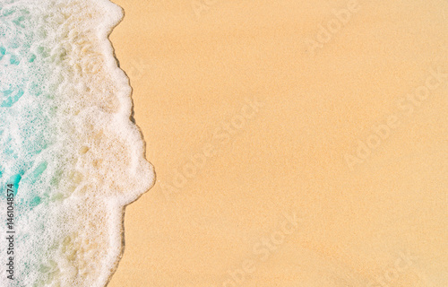 Obraz na płótnie sand beach banner top view w salonie