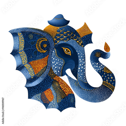 indian god statue watercolor Illustration clipart