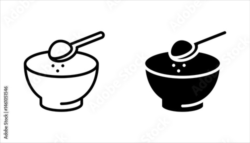 Salt and pepper icons set. Spice icon symbol in line style. vector illustration on white background