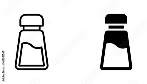Salt and pepper icons set. Spice icon symbol in line style. vector illustration on white background