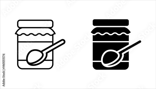 Salt and pepper icons set. Spice icon symbol in line style. vector illustration on white background