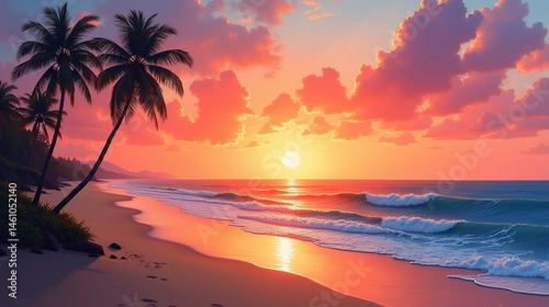 Twilight Tranquility: Beach Bliss