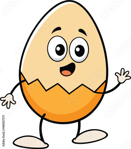 Cheerful Egg Character