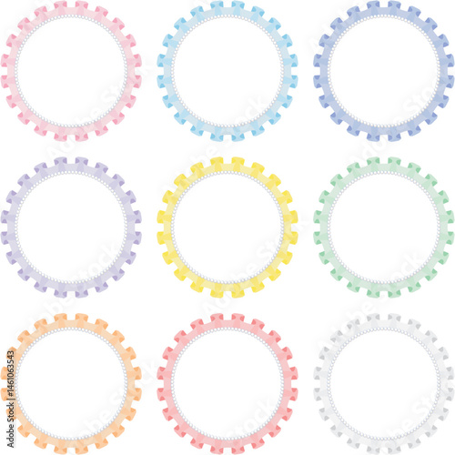 Support Items Fan Goods Can Badge Rosetta Material Frame Pastel / 推し活 缶バッジ ロゼッタ ロゼット 素材 フレーム パステル