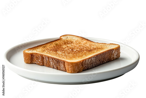 A slice of toast on a plate