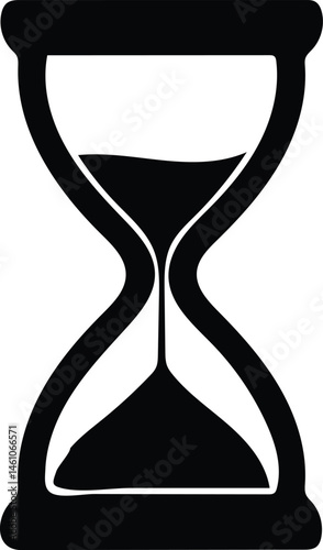 hourglass silhouette vector icon