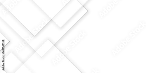 Abstract background seamless with lines and technology square triangle geometric texture background. White geometric minimal and rectangle shape banner design. Modern background used about technology.