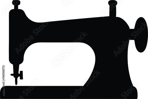 sewing machine silhouette vector