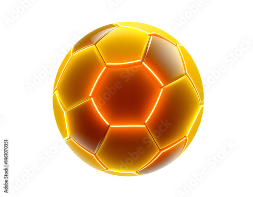 Glowing Futuristic Soccer Ball