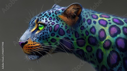 Vibrant Leopard Profile