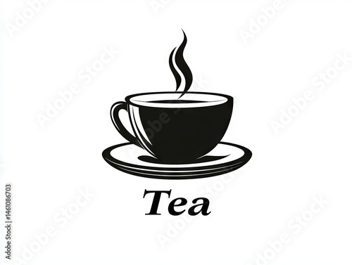 cup of tea icon, tea line icon on white background , logo of tea cup on white background 