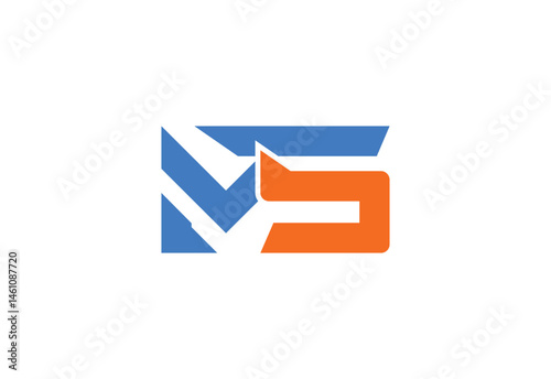 Initial MS Letter Logo Design, Vector design Concept