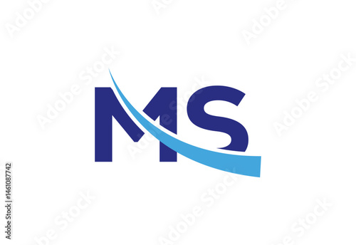 Initial MS Letter Logo Design, Vector design Concept