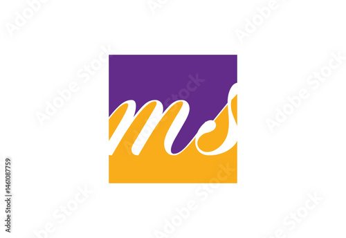 Initial MS Letter Logo Design, Vector design Concept