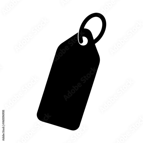 Black tag on a white background ideal for product marketing and sales