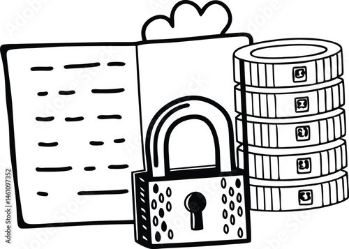 internet security and data protection concept, blockchain and cybersecurity. Cyber security Data Protection Information privacy antivirus virus defence internet technology concept. Digital security an