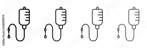 IV drip simple vector symbols. iv drip line art - simple line art of iv drip, perfect for iv drip logos and icons in black and white isolated
