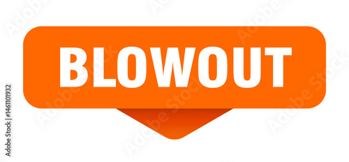 blowout sticker. blowout sign on transparent background