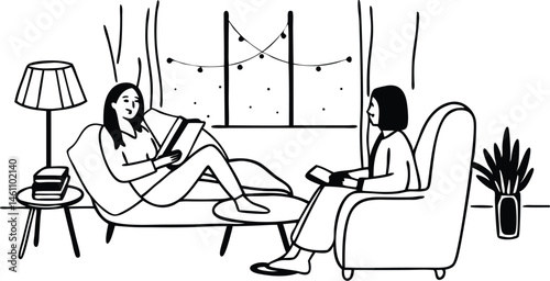 Close-up of woman's hands during counseling meeting with a professional therapist. Young woman visiting psychiatrist man doctor for consultation. Young adult university student talks with her peer. 