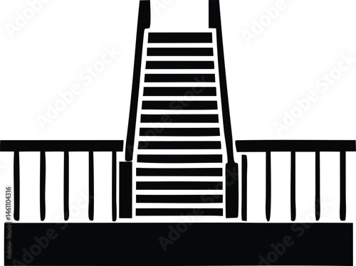 Staircase icon. Simple illustration of stair vector icon for web
