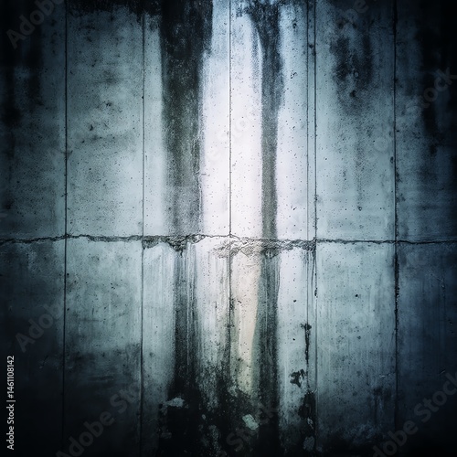 Obraz na płótnie Concrete wall with texture and shadows, moody light effects, dark tones. w salonie
