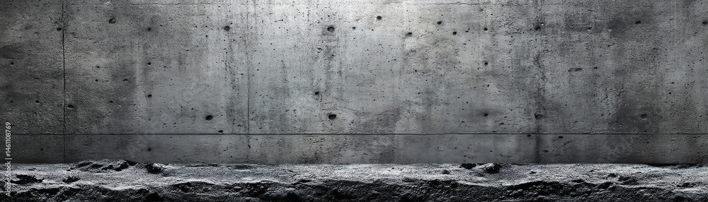 Concrete wall texture with a rough surface and natural imperfections, isolated background.